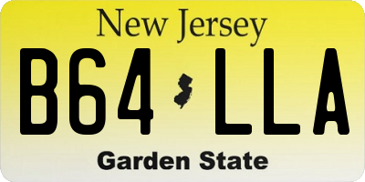 NJ license plate B64LLA