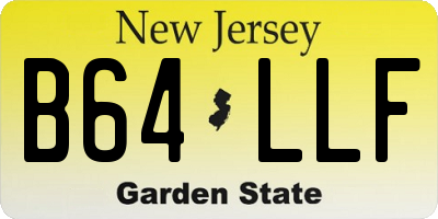 NJ license plate B64LLF