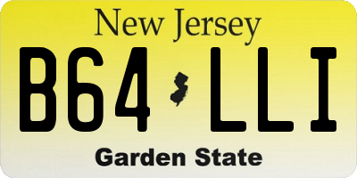 NJ license plate B64LLI