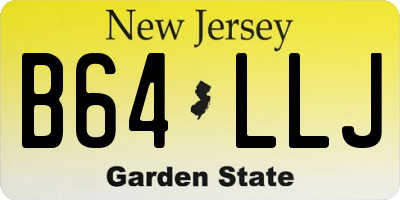 NJ license plate B64LLJ