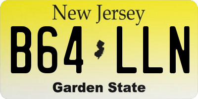 NJ license plate B64LLN
