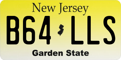 NJ license plate B64LLS