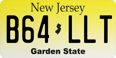 NJ license plate B64LLT