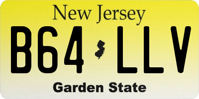 NJ license plate B64LLV