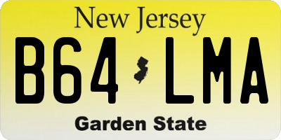 NJ license plate B64LMA