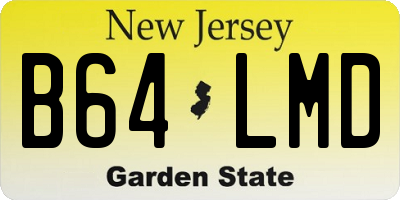 NJ license plate B64LMD