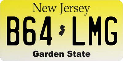 NJ license plate B64LMG