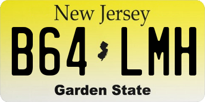 NJ license plate B64LMH