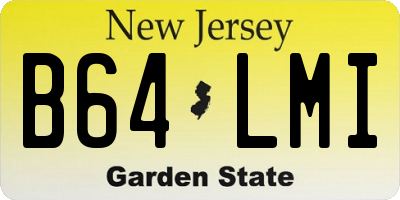 NJ license plate B64LMI