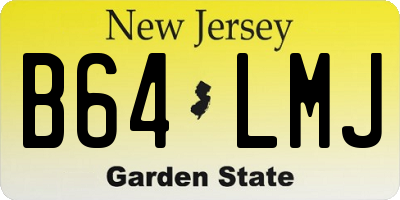 NJ license plate B64LMJ