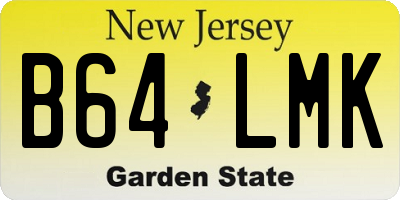 NJ license plate B64LMK