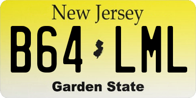 NJ license plate B64LML