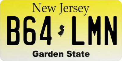 NJ license plate B64LMN