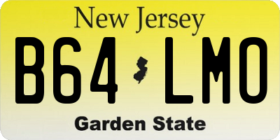 NJ license plate B64LMO
