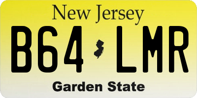NJ license plate B64LMR