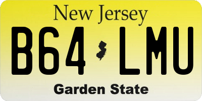 NJ license plate B64LMU