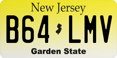 NJ license plate B64LMV