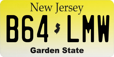 NJ license plate B64LMW
