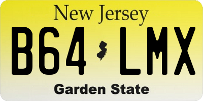 NJ license plate B64LMX