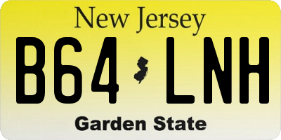 NJ license plate B64LNH