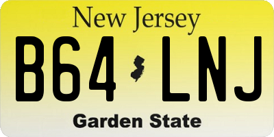NJ license plate B64LNJ