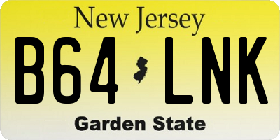 NJ license plate B64LNK