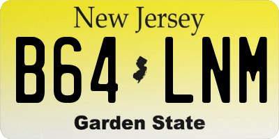NJ license plate B64LNM