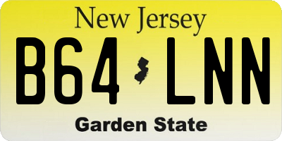 NJ license plate B64LNN