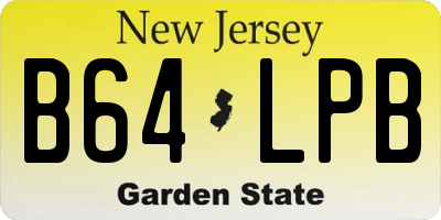 NJ license plate B64LPB