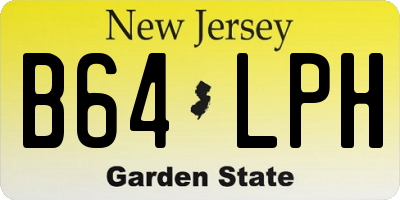NJ license plate B64LPH