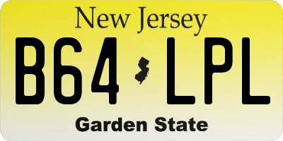 NJ license plate B64LPL