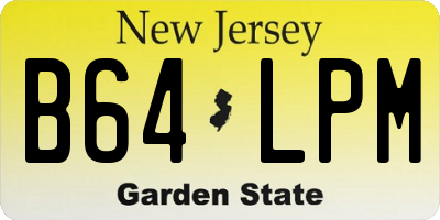 NJ license plate B64LPM