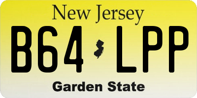 NJ license plate B64LPP