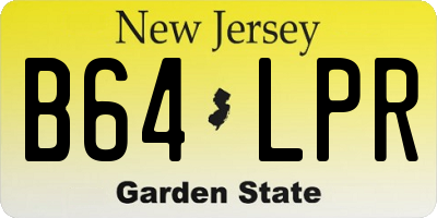 NJ license plate B64LPR