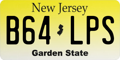 NJ license plate B64LPS