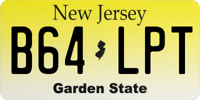 NJ license plate B64LPT