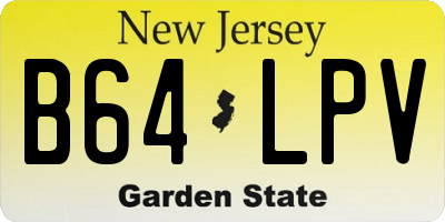 NJ license plate B64LPV