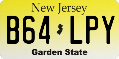 NJ license plate B64LPY
