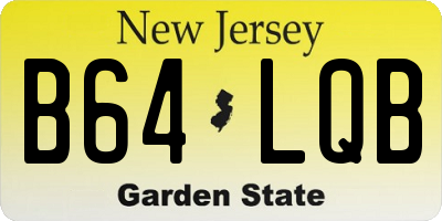 NJ license plate B64LQB