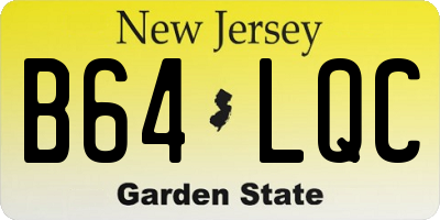 NJ license plate B64LQC
