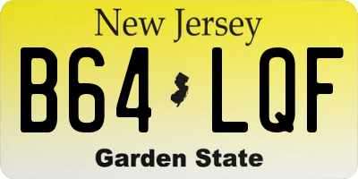 NJ license plate B64LQF