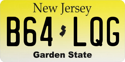NJ license plate B64LQG
