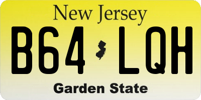 NJ license plate B64LQH