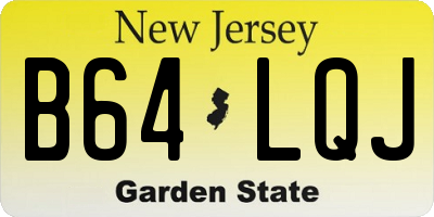 NJ license plate B64LQJ