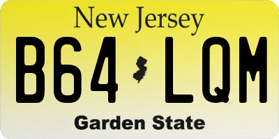 NJ license plate B64LQM