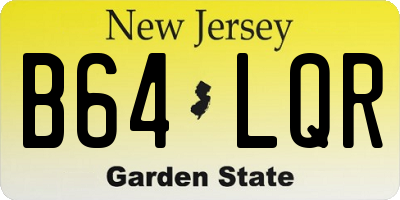 NJ license plate B64LQR