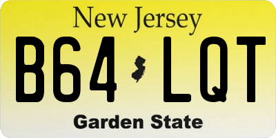 NJ license plate B64LQT