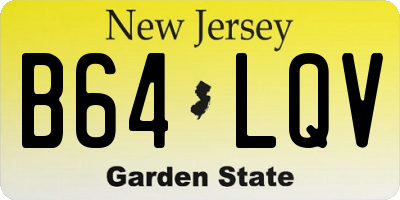 NJ license plate B64LQV