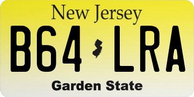 NJ license plate B64LRA