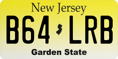 NJ license plate B64LRB